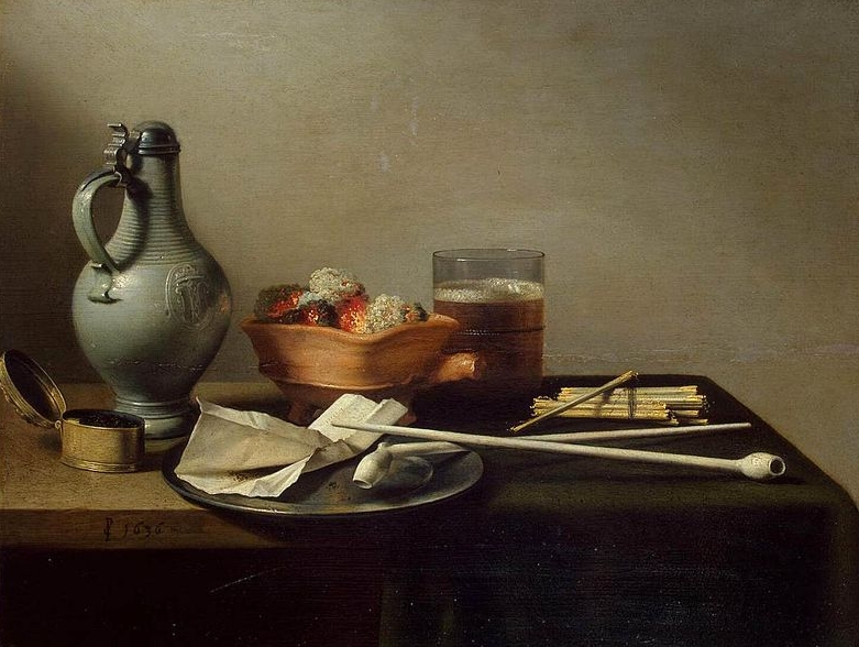 Pieter Claesz Tobacco Pipes and a Brazier